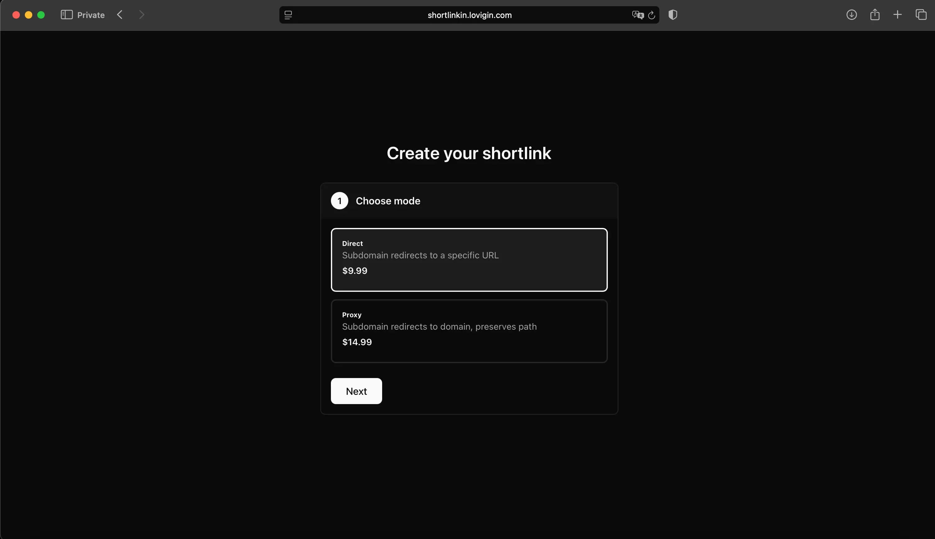 Shortlinkin скриншот 2