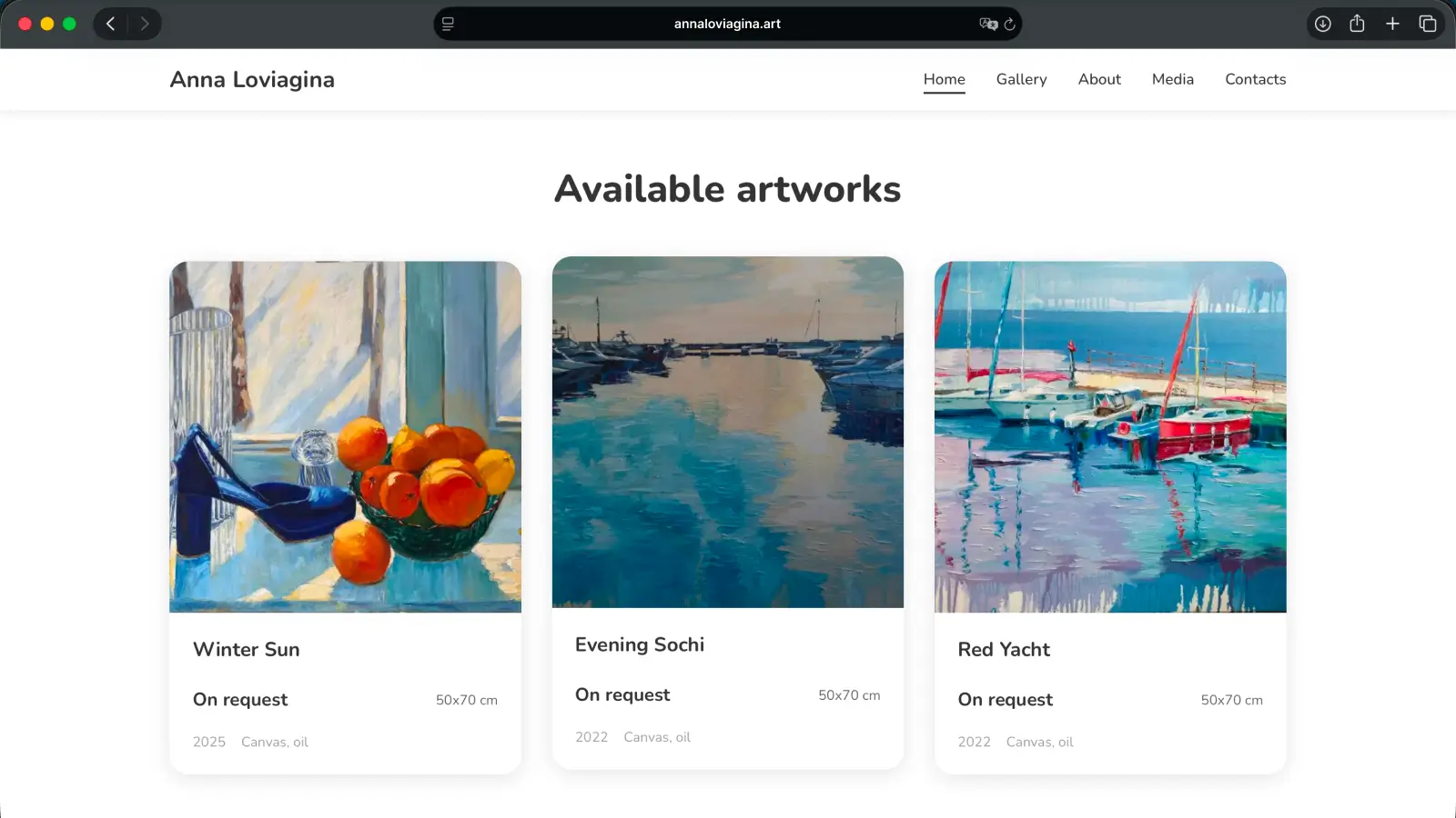 Anna Loviagina Home page screenshot 3